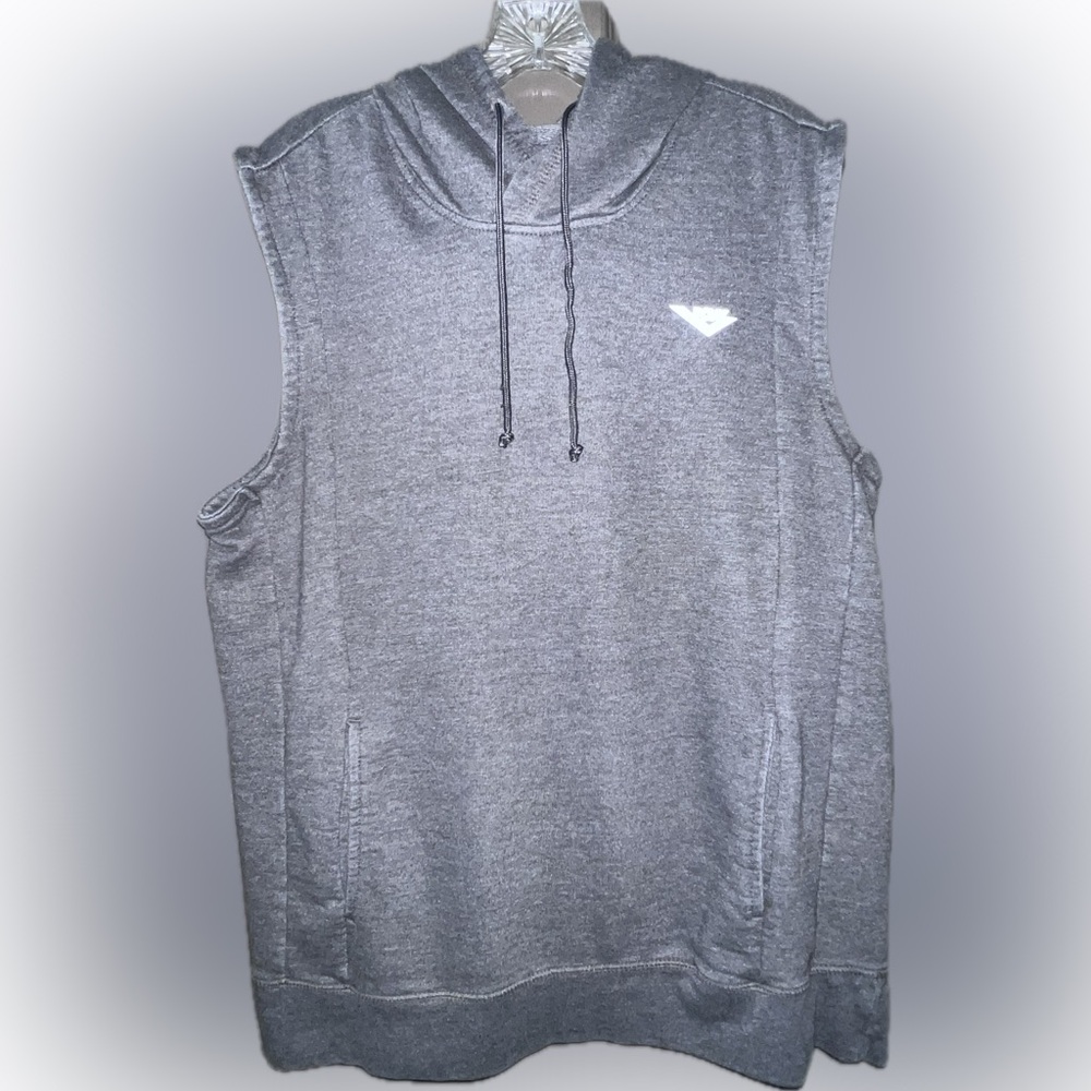 Pony Men’s Sleeveless Hoodie, Gray, Size Large, Excellent Pre-Loved Condition